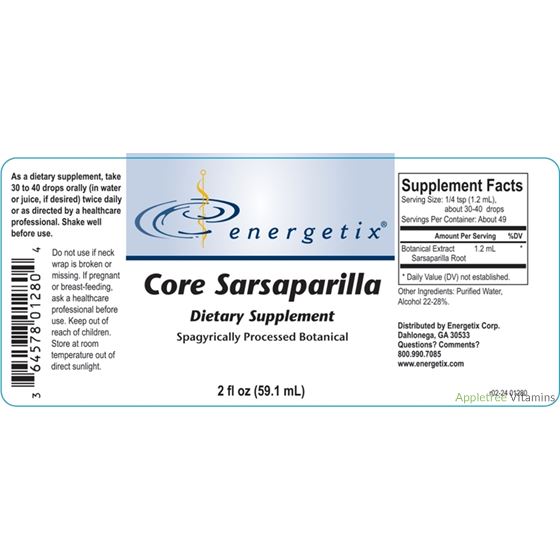 Core Sarsaparilla Label