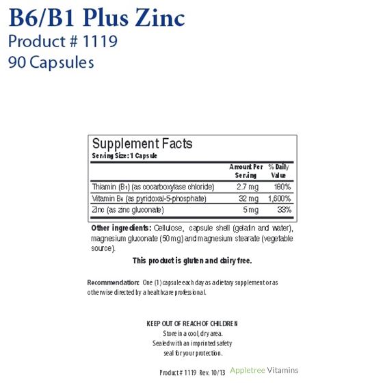 Biotics Research B6/B1 Plus Zinc