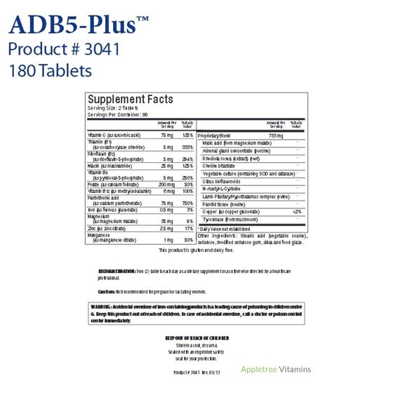 Biotics Research ADB5-Plus™ Adrenal Support (180T)