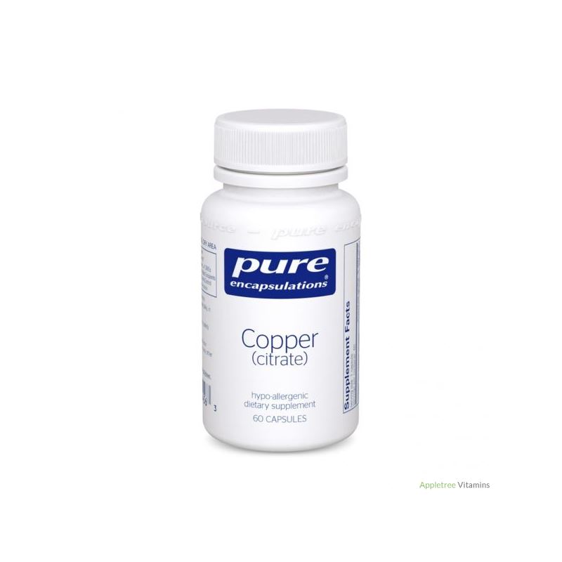 Pure Encapsulation Copper (citrate) 60c