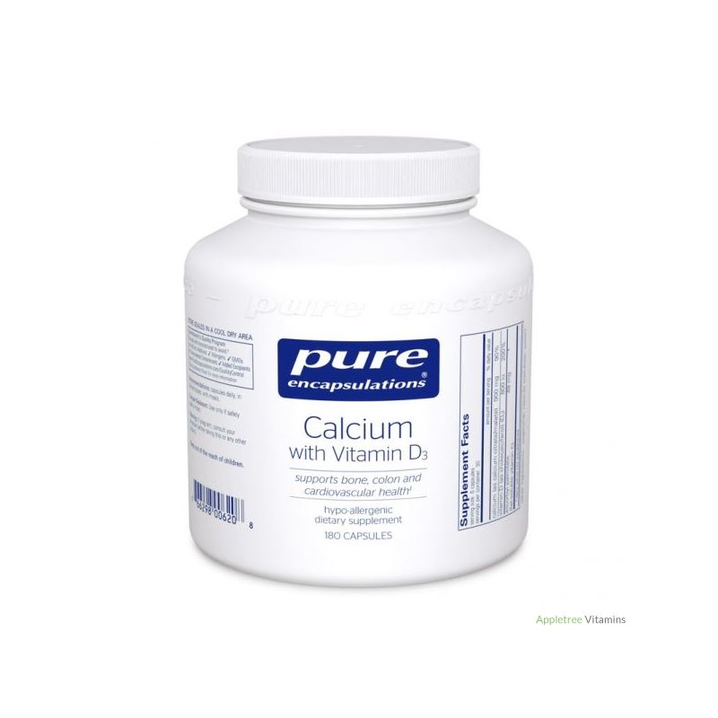 Pure Encapsulation Calcium with Vitamin D3 180c