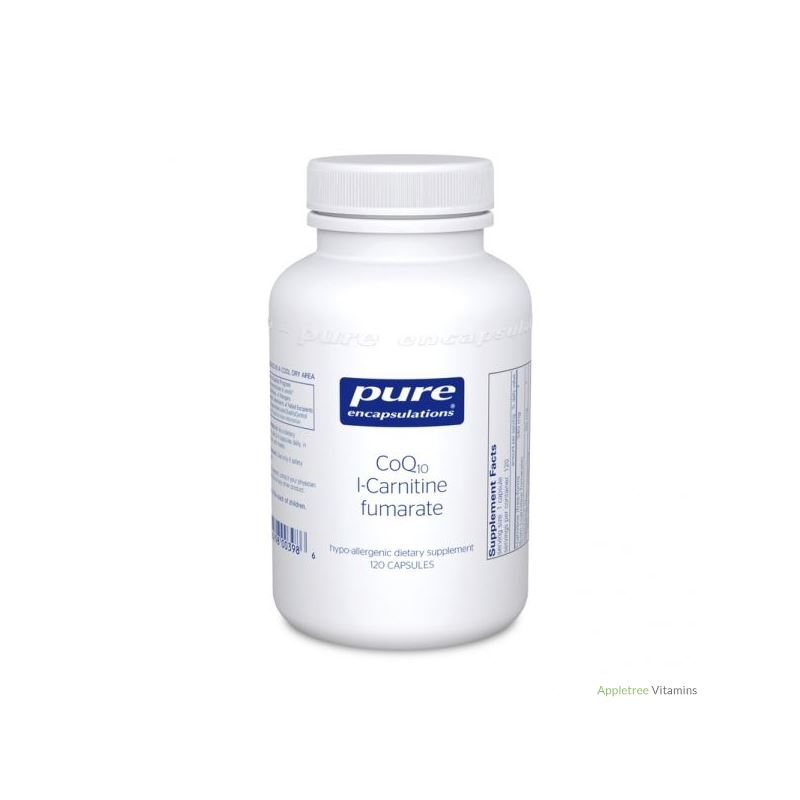 Pure Encapsulation CoQ10 l-Carnitine Fumarate 120c