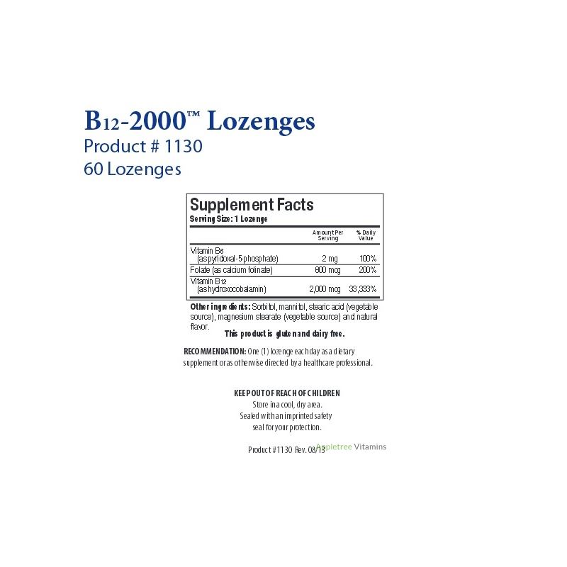 Biotics Research B12-2000 ™ Lozenges