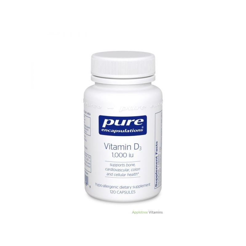 Pure Encapsulation Vitamin D3 25 mcg (1,000 IU) 12