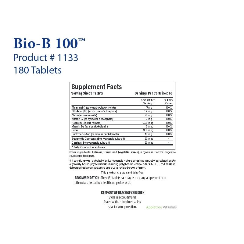 Biotics Research Bio-B 100 ™ (180 T)